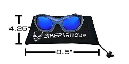Bikerarmour Goggle Sunglass Microfiber Case Bag Pouch 8.5" x 4.25" to clean & store Eyewear - Image 3