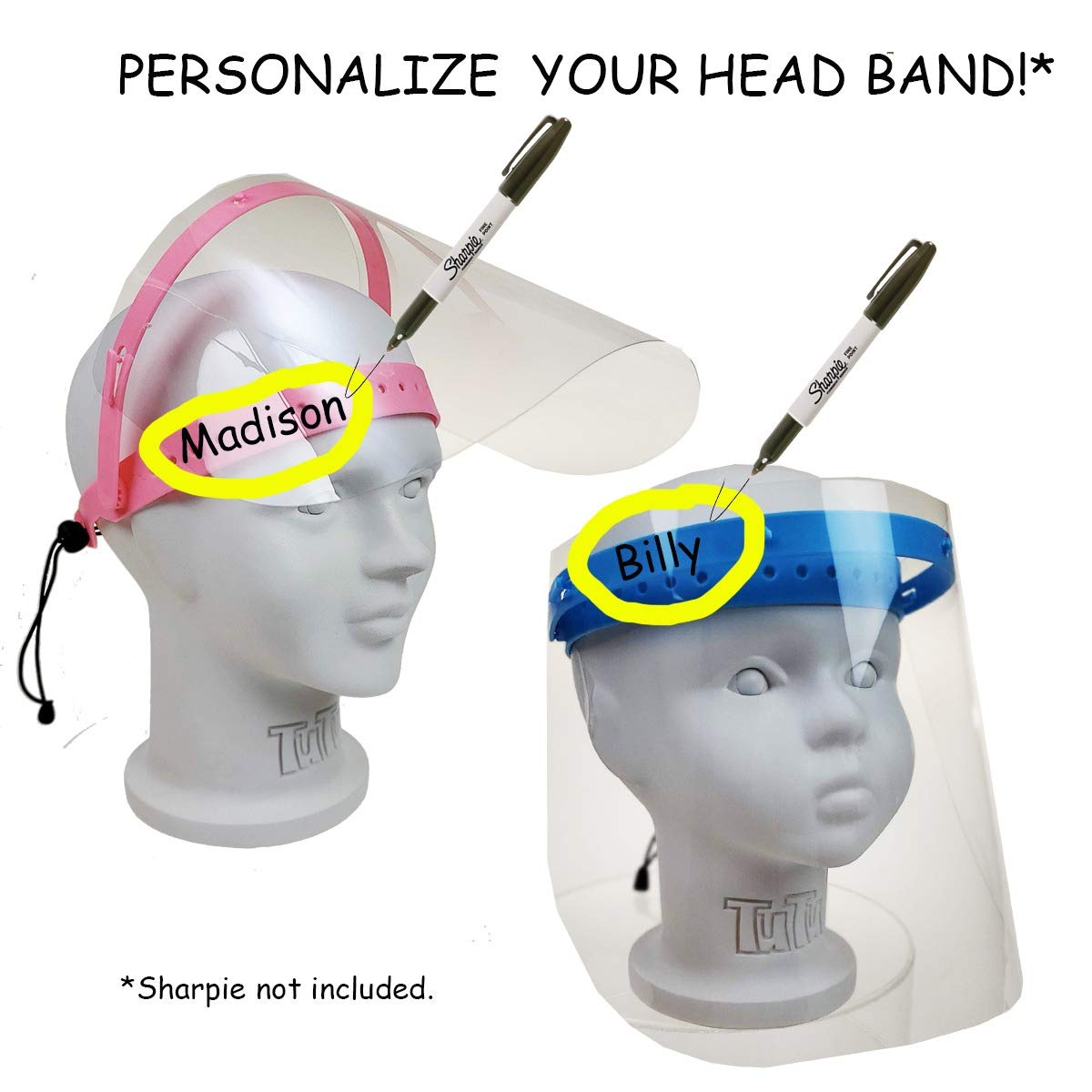 proSPORT 2 Pack Blue Childrens Face Shield for School Boys Girls Kids Flip Up Mask Clear Anti Splash Spray Protection Includes 2 Bottles Spray Cleaner - Image 4