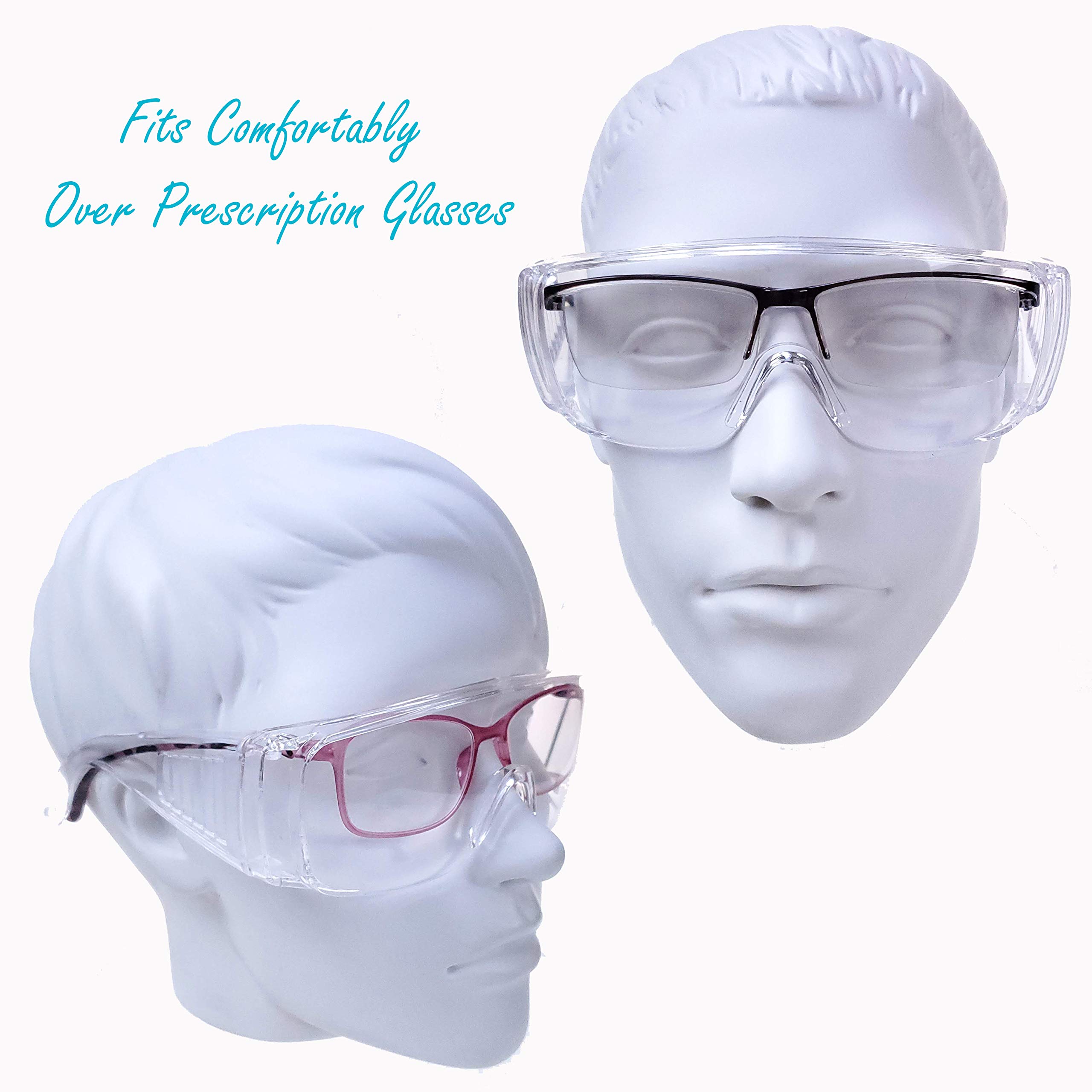 proSPORT 5 Safety Protective Lab Glasses for Eye Protection Chemistry Laboratory Goggles Cover Over Splash Resistant, 1 Lens Cleaner Bottle Included - Image 6