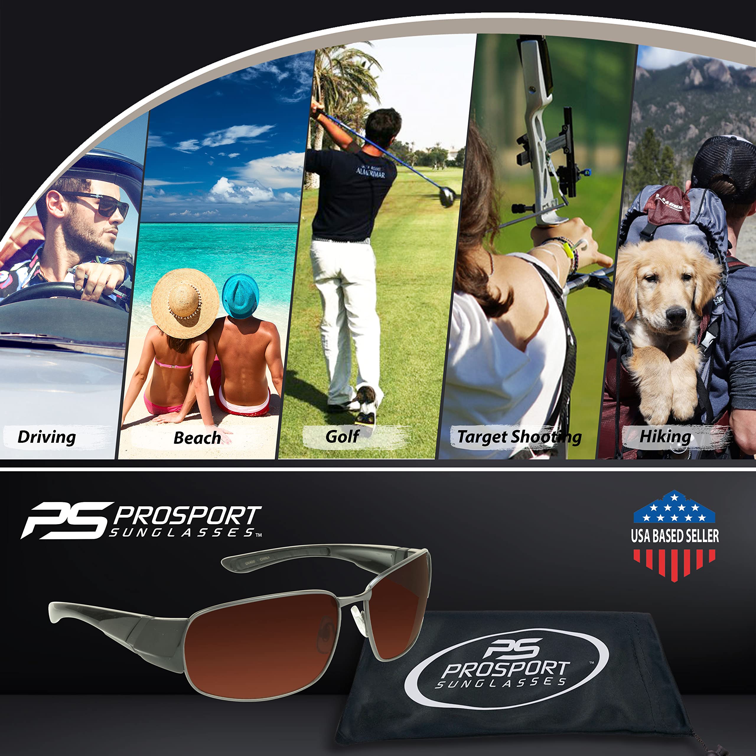 proSPORT Aviator Big & Tall Sunglass Mens Oversize Extra Large & Wide Fit Polarized Available - Image 4