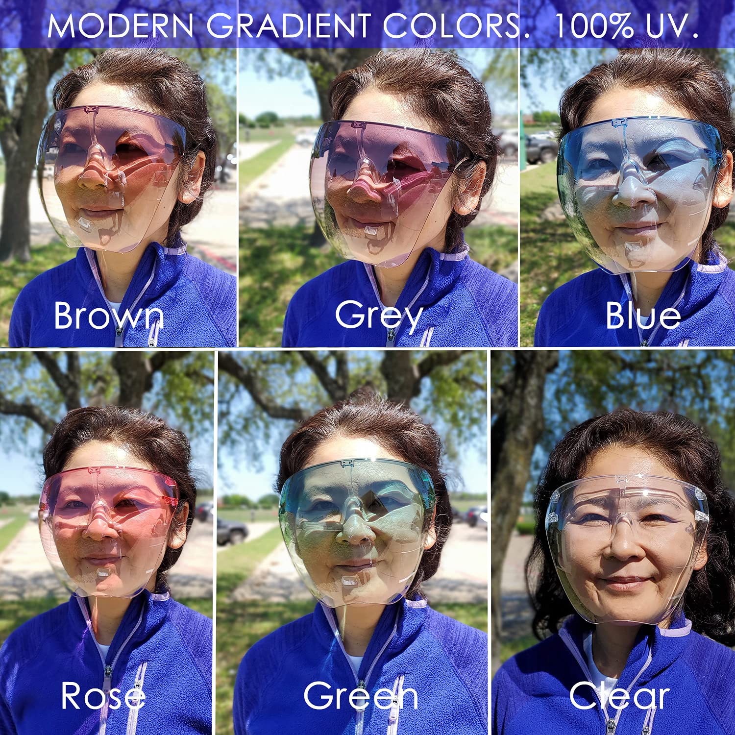 proSPORT Face Shield One Piece Glasses Full Face Protection Against Splash Spray Clear Transparent Covers Eyes Nose Mouth - Image 7