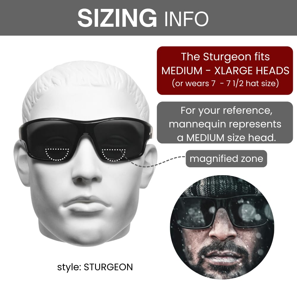 proSPORT Polarized Bifocal Readers Fishing Sunglasses Men Women Motorcycle Driving Golf String Magnifying 1.50 2.00 2.50 - Image 3