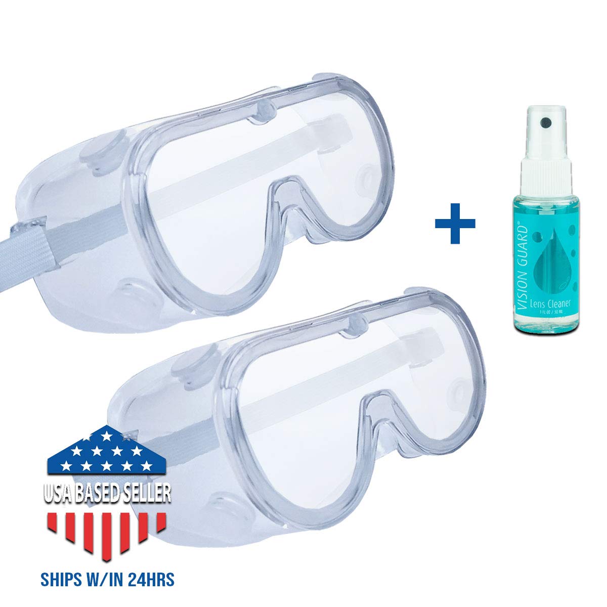 proSPORT Safety Protective Goggles for Eye Protection Cover Over Glasses Splash Resistant Fog Proof Sealed Elastic Strap - Image 7