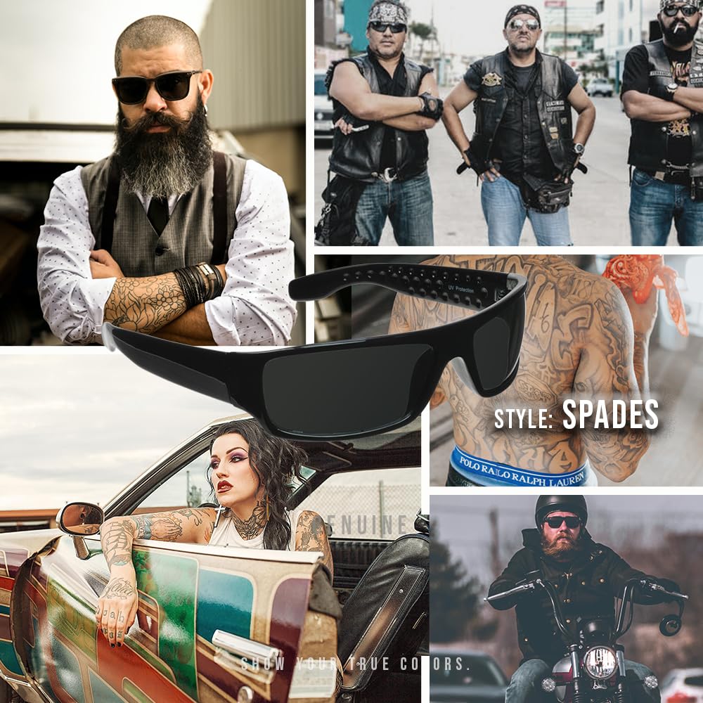 proSPORT Super Dark Sunglasses – Biker, Gangster, Cholo, Lowrider Style Shades – UV400 Protection Motorcycle & Street Eyewear - Image 4