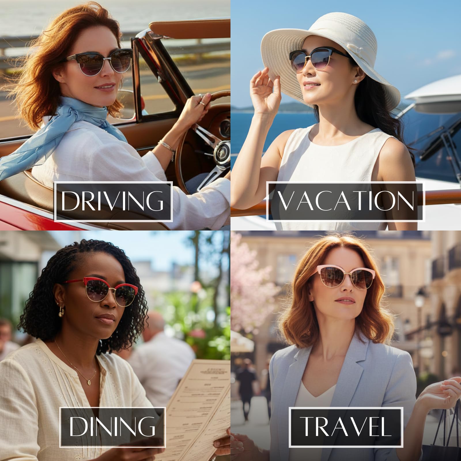 proSPORT Women’s Bifocal Reading Sunglasses – Cateye Frame, UV400 Protection, Gradient Lens, Lightweight Half Rim Readers - Image 6